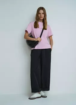 Футболка с вышивкой, Розовый