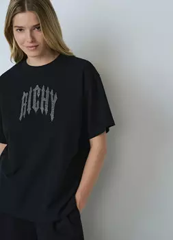 Футболка со стразами, Серый