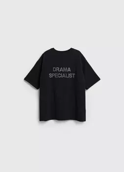 Футболка свободная для девочек, Черный