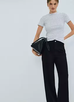 Футболка в рубчик, Белый