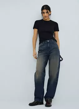 Футболка в рубчик, Черный