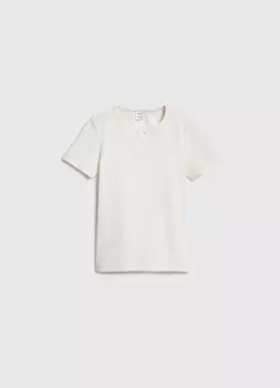 Футболка в рубчик для девочек, Белый