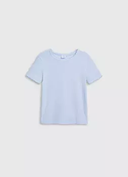Футболка в рубчик для девочек, Голубой