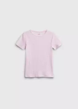 Футболка в рубчик для девочек, Розовый