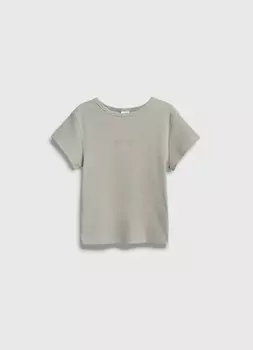 Футболка в рубчик для девочек, Зеленый