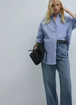 Хлопковая рубашка, Голубой