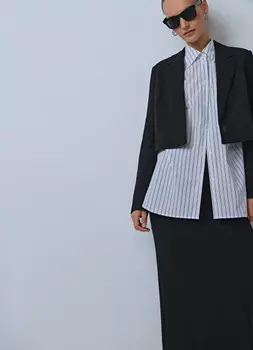 Хлопковая рубашка оверсайз, Белый