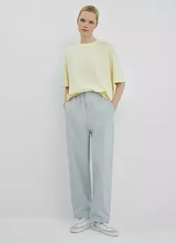 Хлопковые брюки Balloon с эластичным поясом, Серый