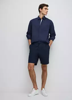 Хлопковые шорты, Синий