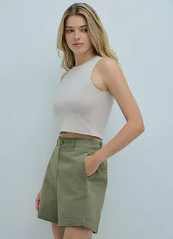 Хлопковые шорты, Зеленый