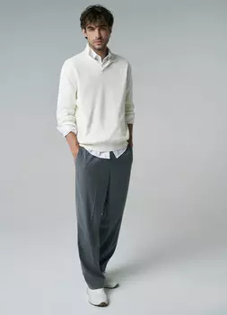 Хлопковый джемпер, Белый