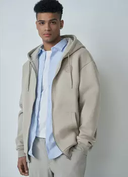 Худи на молнии, Бежевый