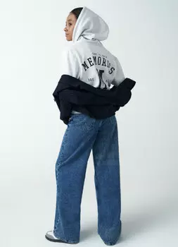 Худи на молнии для девочек, Серый