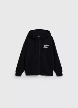 Худи на молнии для мальчиков, Черный