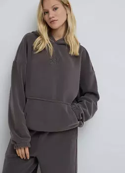 Худи оверсайз с вышивкой, Серый