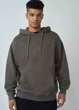 Худи с эффектом стирки, Коричневый