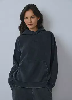 Худи с эффектом стирки, Серый