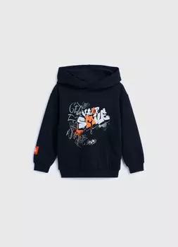 Худи с начёсом для мальчиков, Черный