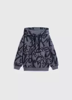 Худи с начёсом для мальчиков, Серый