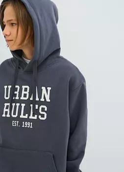 Худи с принтом для мальчиков, Серый