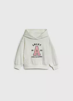 Худи с патчем для девочек, Белый