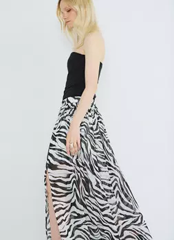 Юбка из шифона, Серый