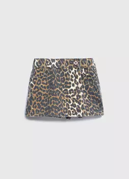 Юбка-шорты с леопардовым принтом для девочек, Мультицвет