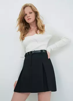 Юбка со складками, Черный