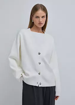 Кардиган на пуговицах, Белый