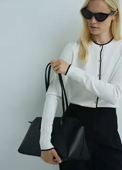 Кардиган на пуговицах, Белый