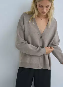 Кардиган на пуговицах, Бежевый