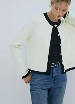 Кардиган на пуговицах, Бежевый