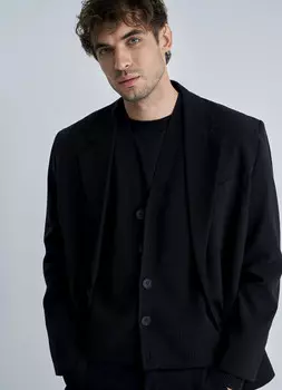 Кардиган на пуговицах, Черный