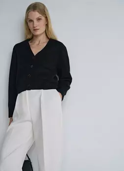 Кардиган на пуговицах, Черный