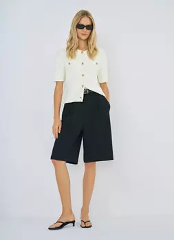 Кардиган с коротким рукавом, Белый