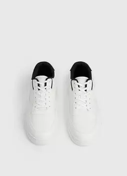 Кеды с контрастным задником, Белый