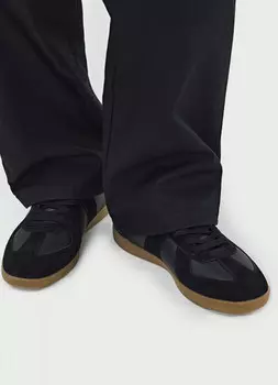 Кеды с замшевыми вставками, Черный