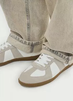 Кеды с замшевыми вставками, Серый