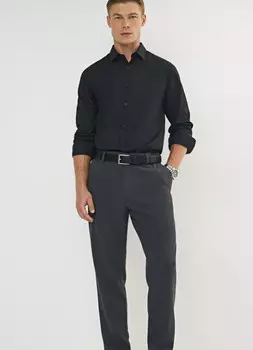 Классические брюки Slim fit, Серый