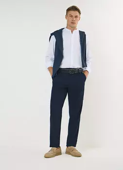 Классические брюки Slim fit, Синий
