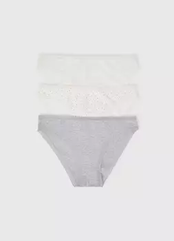 Классические трусы, 3 шт., Белый