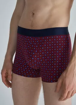 Классические трусы-транки с принтом, 2 шт., Фиолетовый