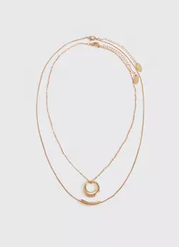 Колье, 2 шт., Золотой