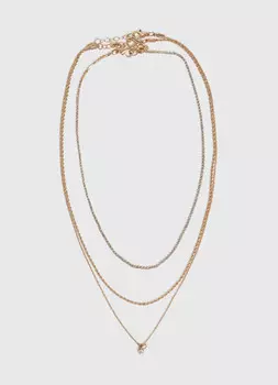 Колье, 3 шт., Золотой