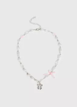 Колье с подвеской для девочек, Розовый