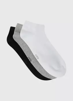 Базовые короткие носки, 3 пары, Серый