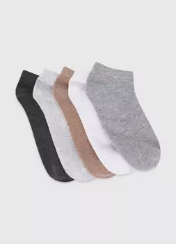 Короткие носки, 5 пар, Белый