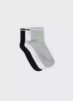 Короткие носки для мальчиков, 3 пары, Серый
