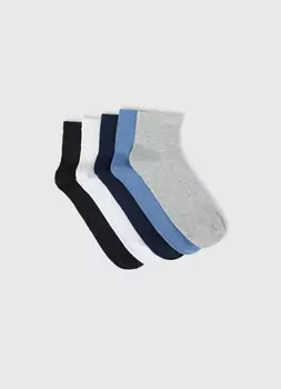 Короткие носки для мальчиков, 5 пар, Голубой