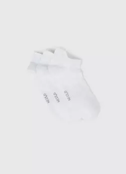 Короткие носки с поддержкой стопы, 3 пары, Белый